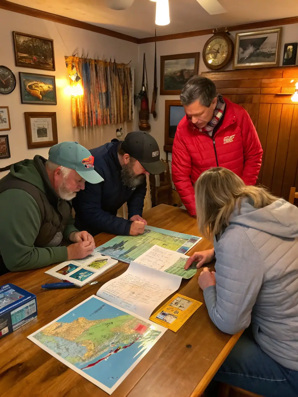 A photo of a workshop organized by AAPPMA, educating local anglers on sustainable fishing practices and the importance of conservation.
