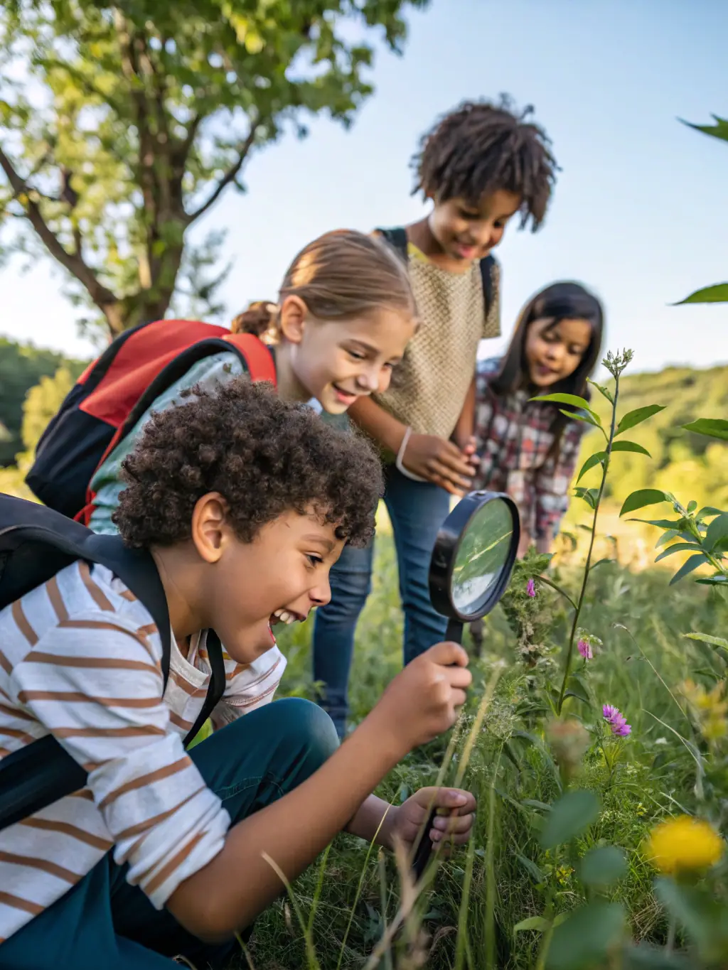 A group of children participating in a river cleanup event, highlighting AAPPMA's focus on community engagement and environmental education.